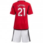 Günstige Fußballtrikots Manchester United Antony 21 Kinder Heimtrikot 2023-24 Kurzarm